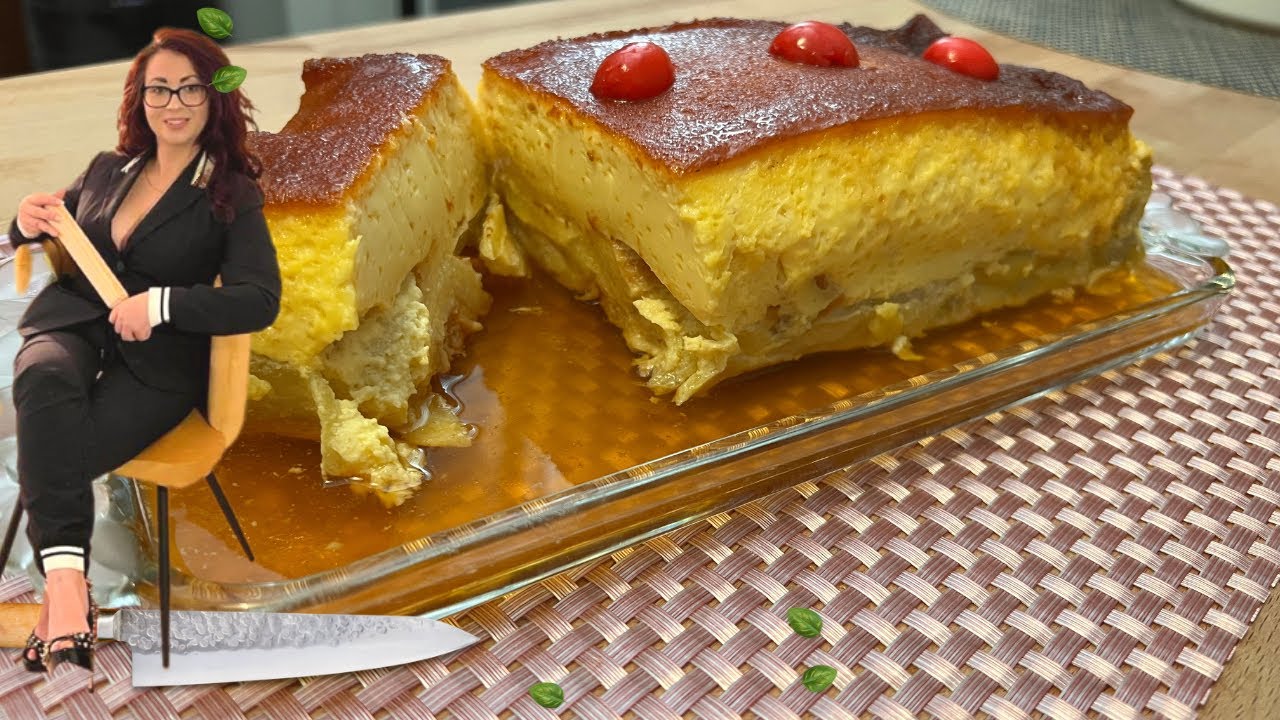 Pudim de pão e maçã receita da Susana Correia