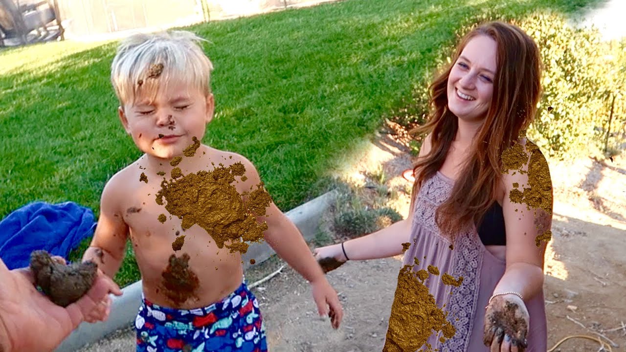 MESSY MUD FIGHT! - Mom vs. Toddler