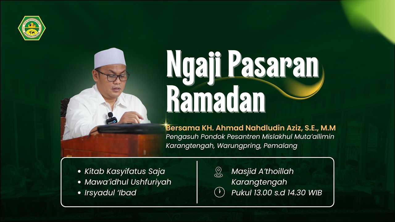 LIVE II Ngaji Pasaran Ramadan Hari Ke-6 I PP MIM