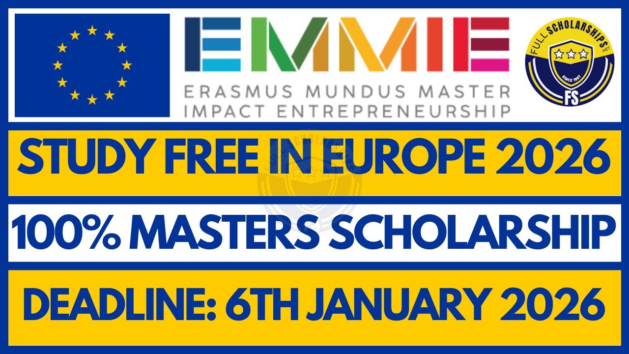 🎓 Fully Funded Erasmus Mundus EMMIE Scholarship 2026 | Study Master&rsquo;s in Europe for Free | Apply Now