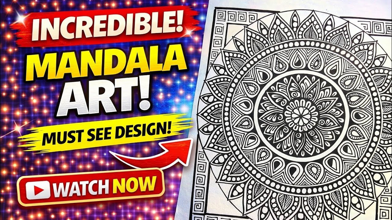 How to draw mandala? Easy step by step guide #mandala tutorial#mandala#huezcolor#easy#yt#youtube