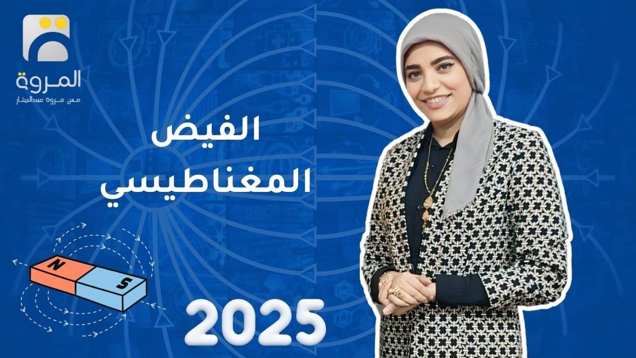 الفيض المغناطيسي  _ الفصل الثاني التأثير المغناطيسي للتيار الكهربي  _ فيزياء 3ث - 2025
