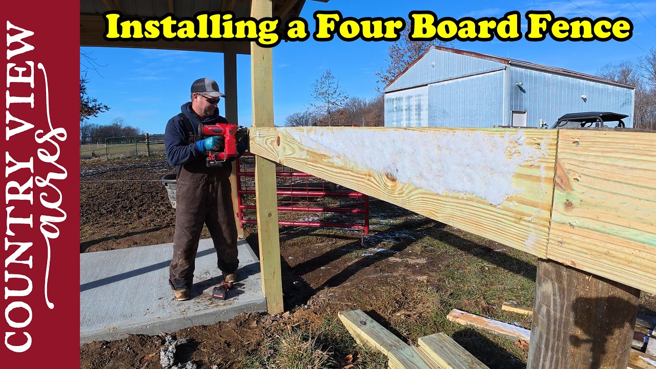 Replacing Woven Wire with 4 Board Fence.  Removing Concrete Forms and Other Odd Jobs.