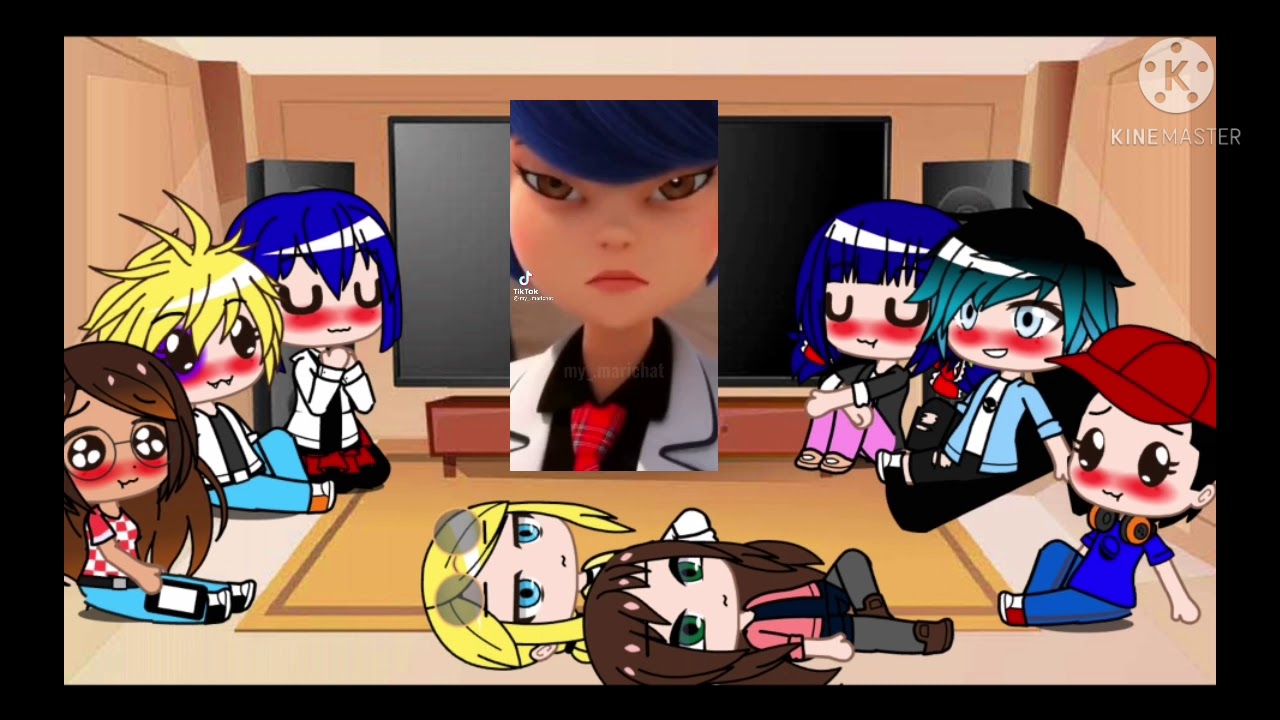 Marinette e seus amigos reagem a tiktoks e shipps (gacha club)