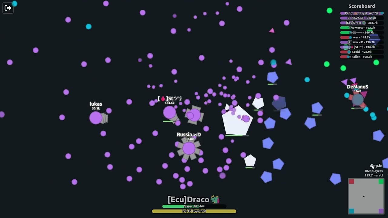 Diep.io | EP. #07 — 4 Teams Chaos (Comeback 😈)
