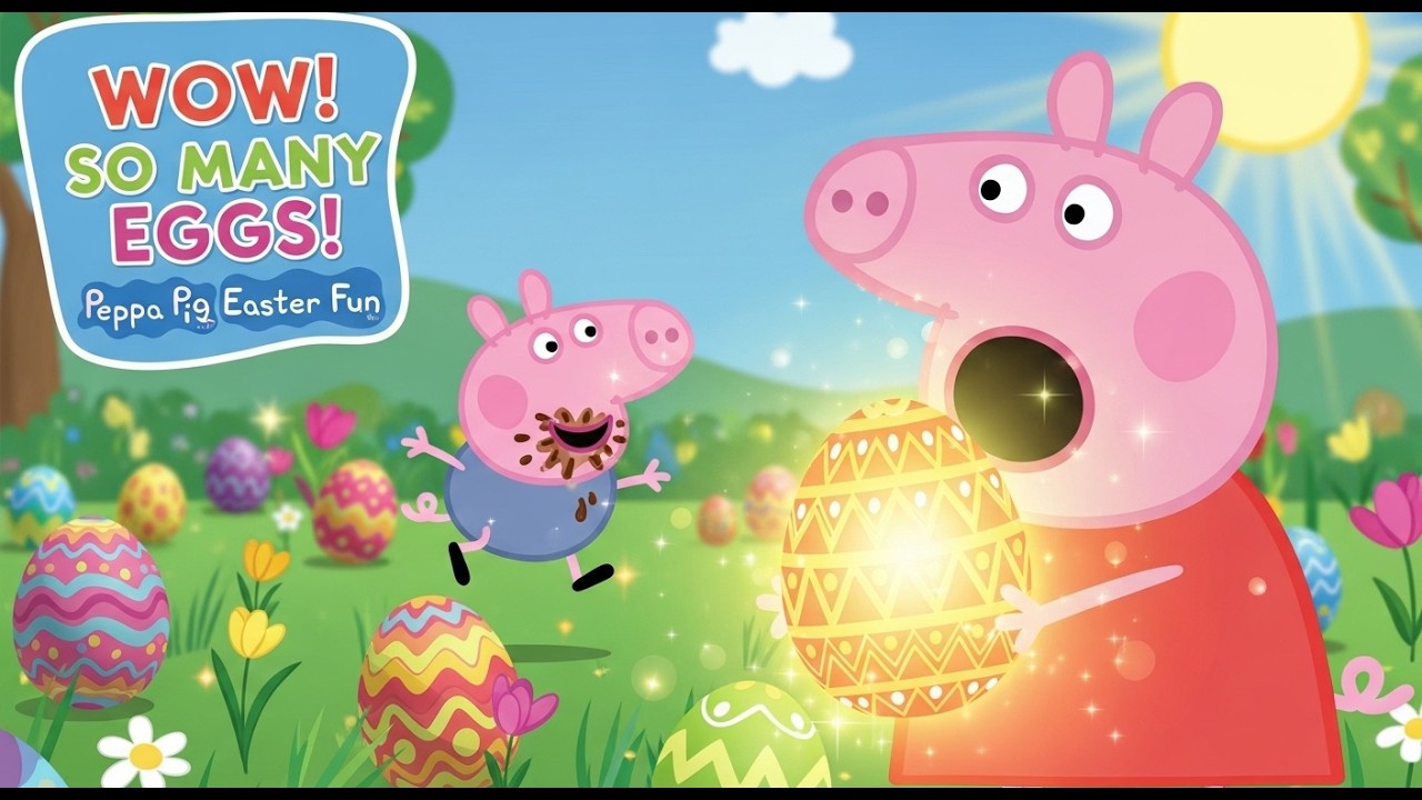 Easter Fun with Peppa Pig & George &ndash; Chocolate Eggs & Egg Painting!