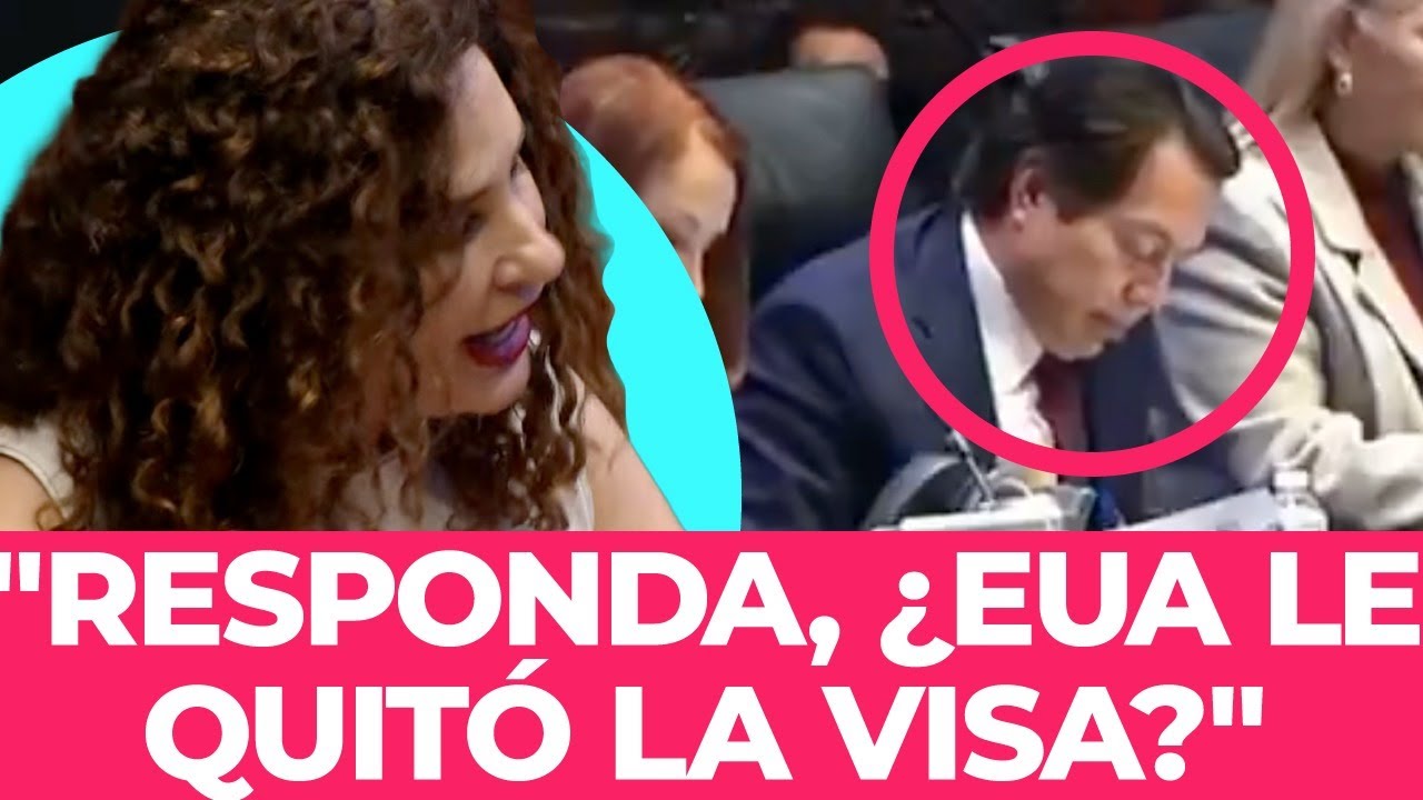 Senadora enfrenta y acorrala a Mario Delgado en su visita al Senado