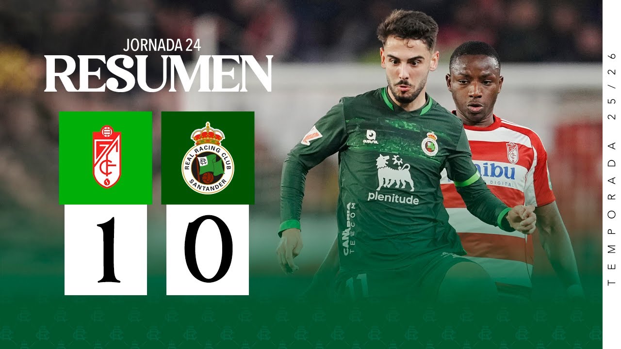 RESUMEN ı CF Granada 1-0 Real Racing Club  ı Jornada 24 | Temporada 25/26