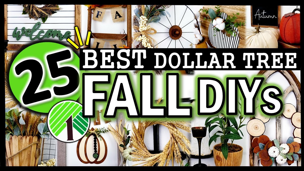 BEST $1 HIGH END DOLLAR TREE FALL DIY'S | 25 WOW Autumn Decor Ideas