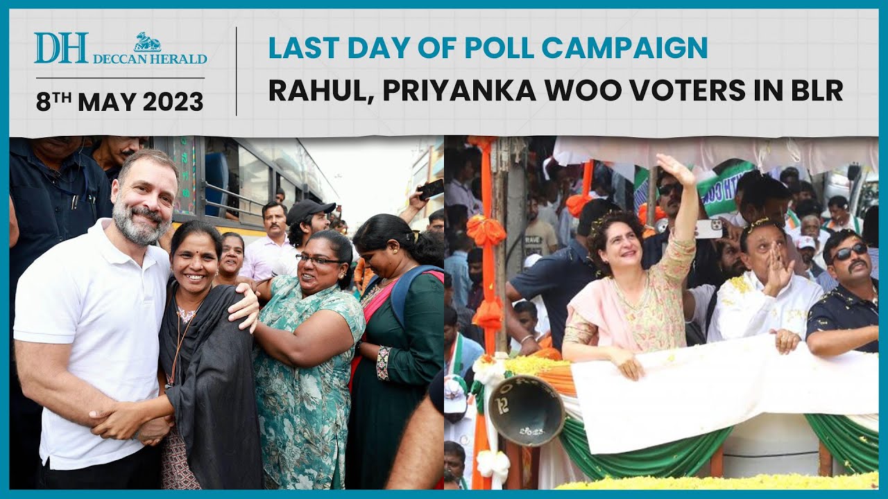 Rahul Gandhi takes BMTC ride, Priyanka holds road show in last-leg of campaigning in Bengaluru