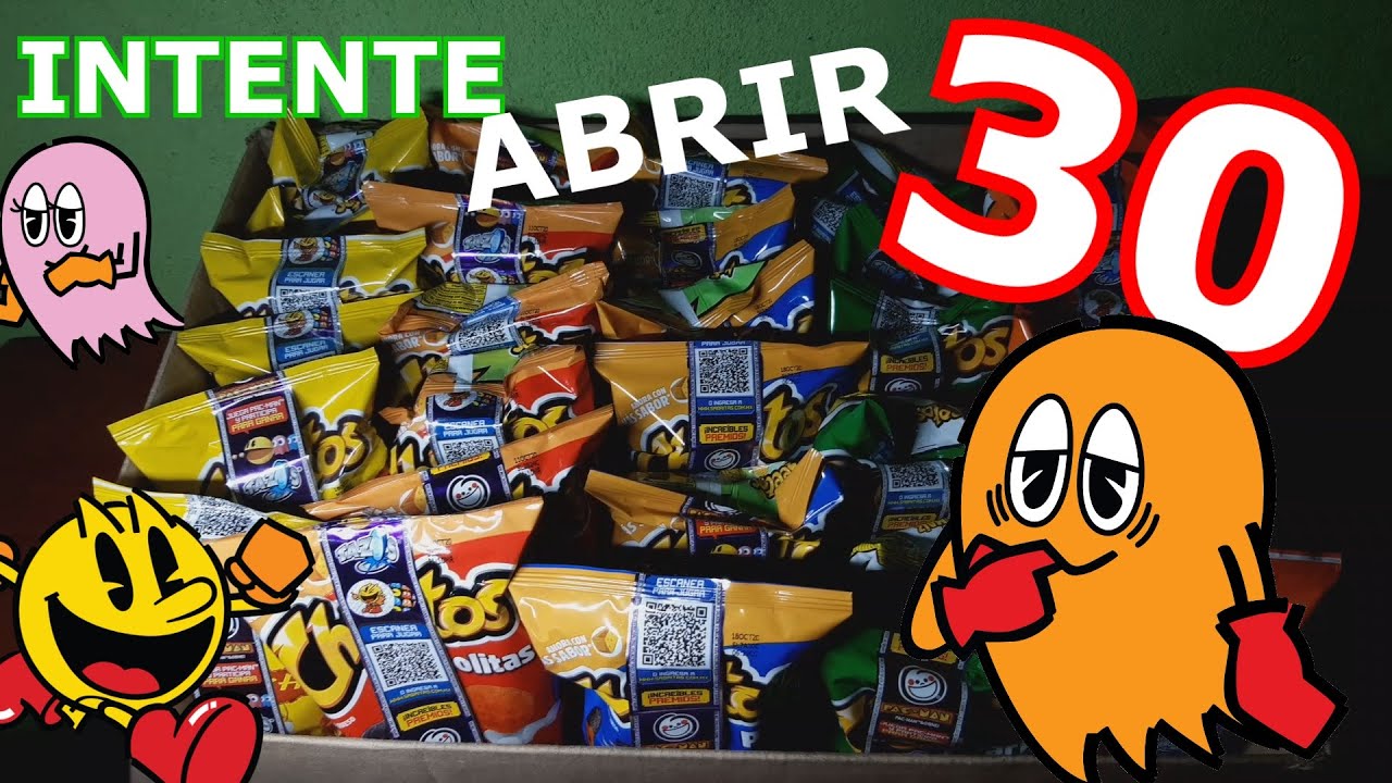 Intente abrir 30 cheetos con Tazos pac-man | C-de Colecciones