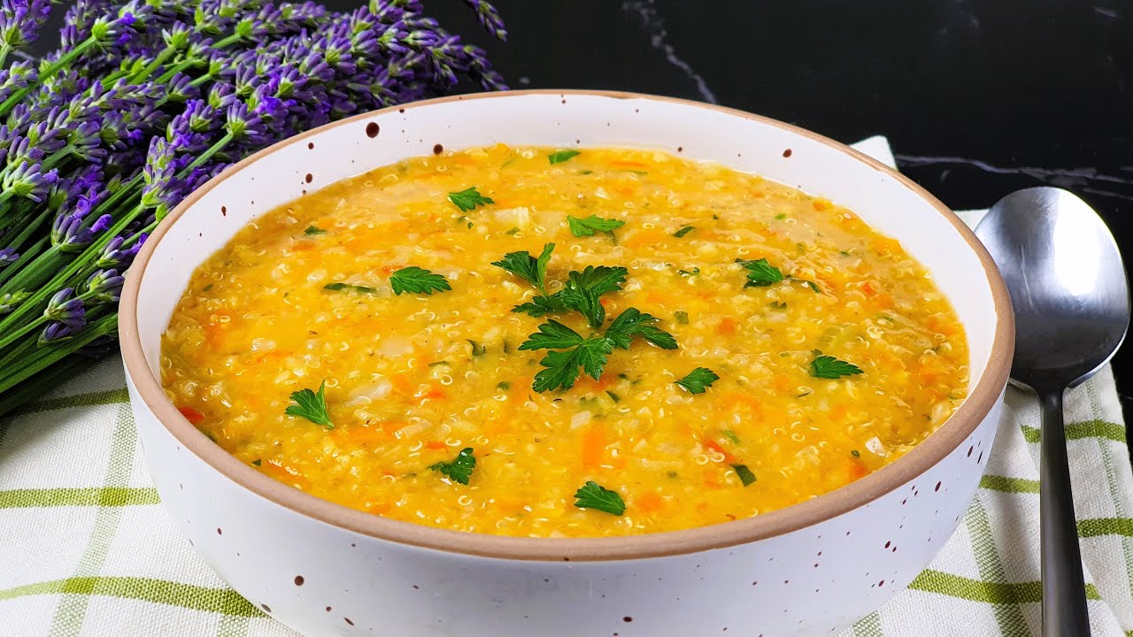Dieser Linsen-Quinoa-Suppe ist der stärkste Fettverbrenner! Essen und abnehmen!