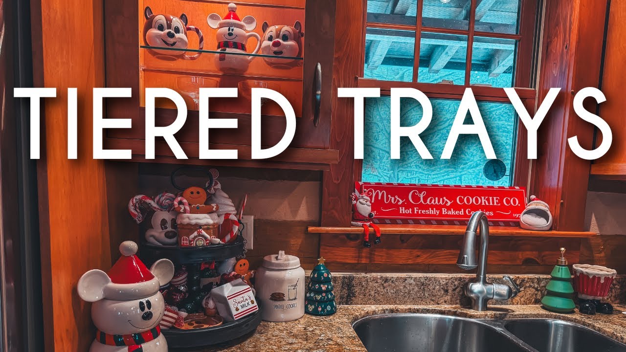 Christmas Tiered Trays | Decorating The Kitchen
