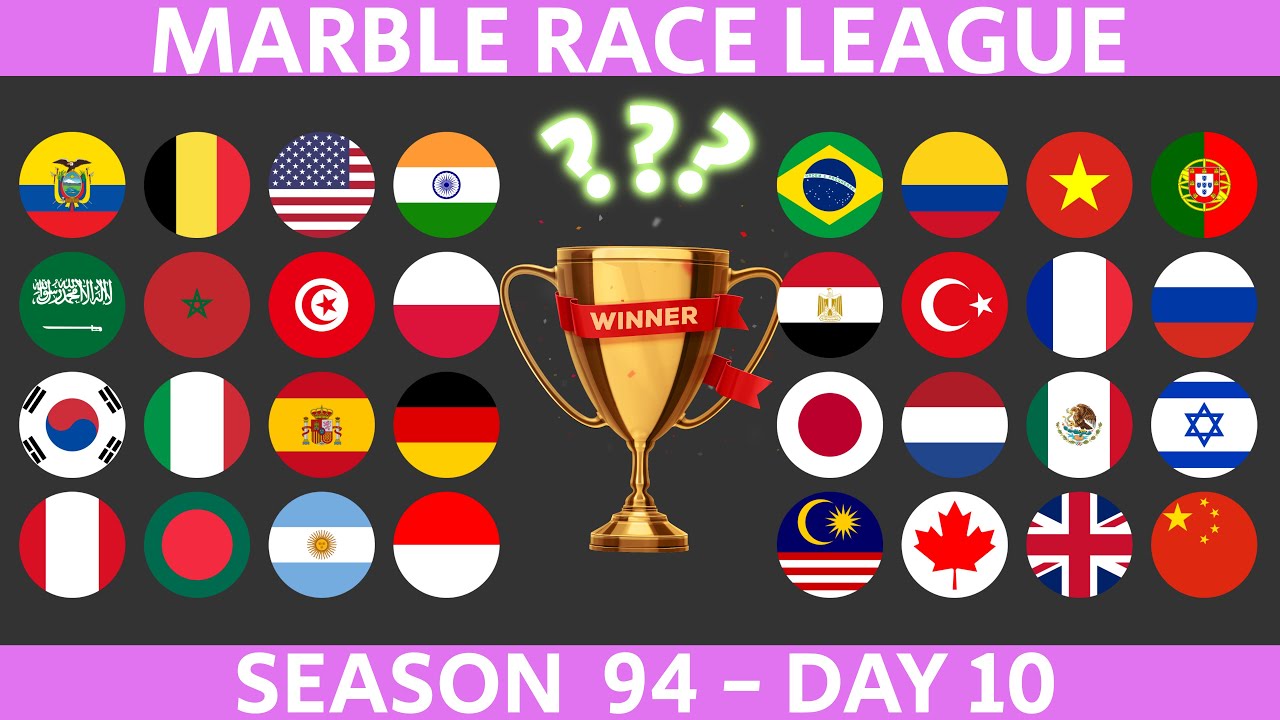 Marble Race League Season 94 DAY 10 Marble Race in Algodoo
