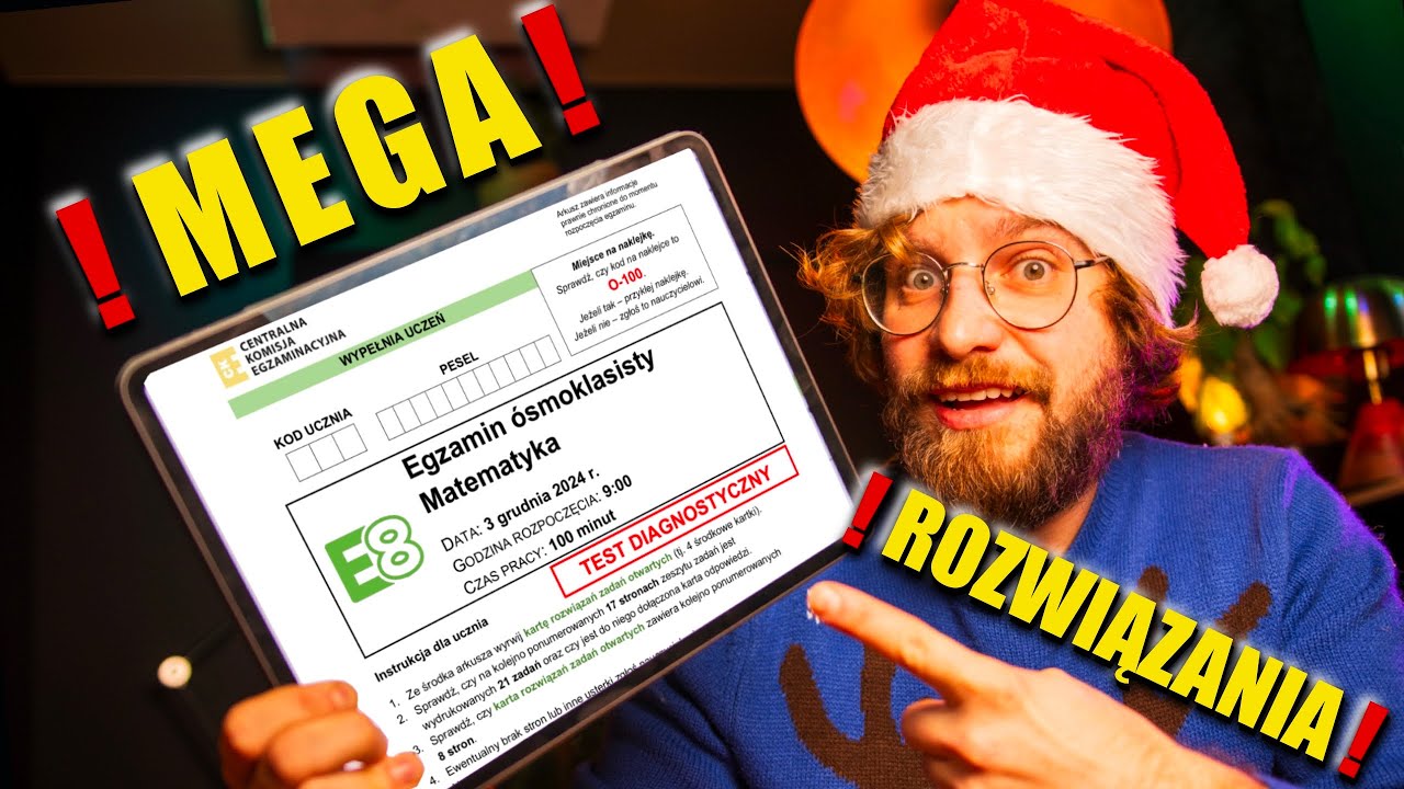 🚀Rozwiązania i odpowiedzi 🚀Próbny EGZAMIN ÓSMOKLASISTY z MATEMATYKI (grudzień 2024)