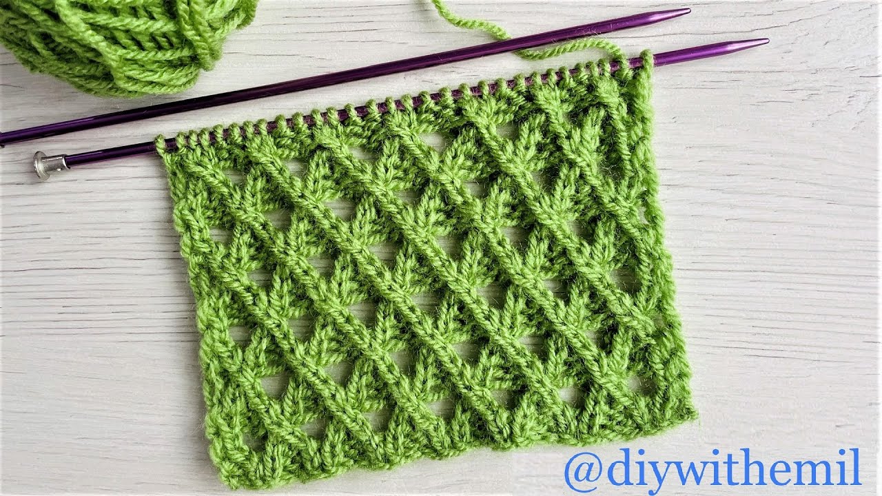 How to knit the pyramidal draft stitch