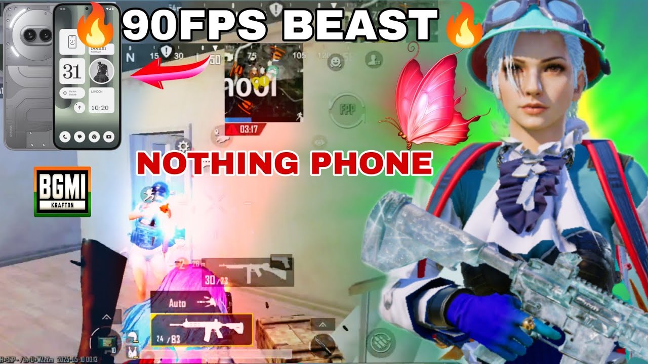 Nothing phone 2a plus bgmi test | nothing phone 90 fps bgmi test