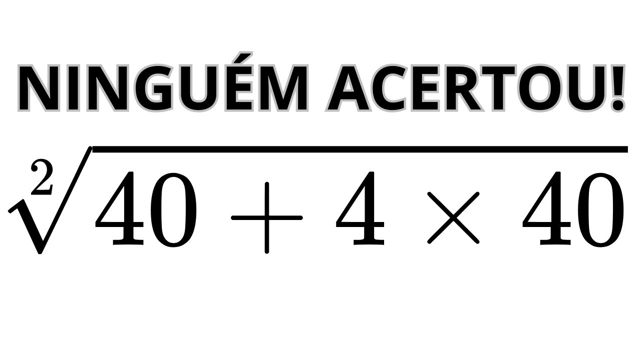 MATEMÁTICA BÁSICA - QUAL O RESULTADO DA EXPRESSÃO❓