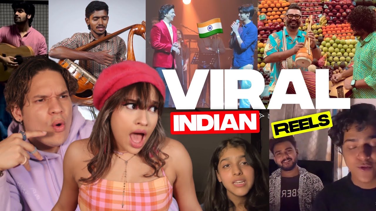 Waleska & Efra react Viral Indian SINGING / MUSIC reels right now!