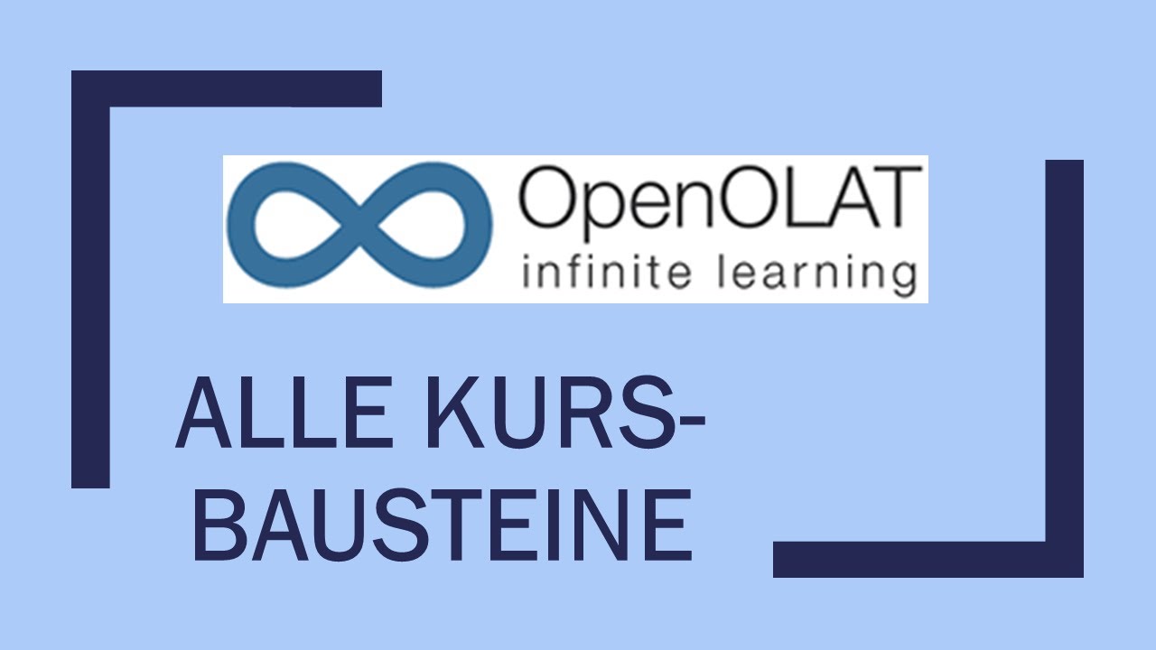 OpenOlat: Alle Kursbausteine im Überblick