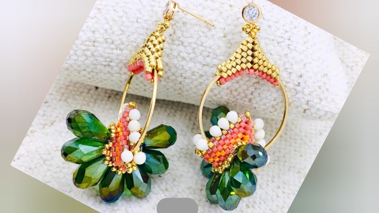 Aretes con cristal Briolette / video live originalmente.