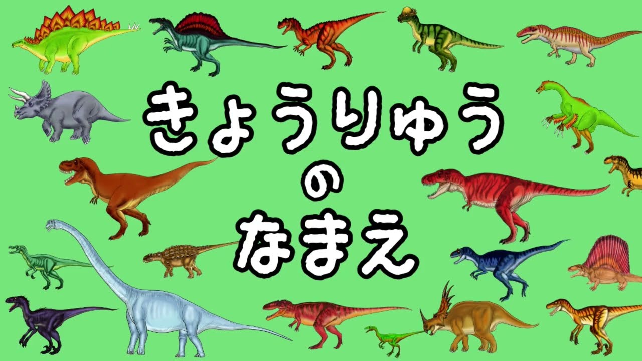【恐竜の名前】知育フラッシュカード20種〈ティラノサウルス、トリケラトプス、ステゴザウルス、スピノサウルス〉【カタカナ 子ども 幼児向け】 日本語 Katakana Dinosaur Japanese