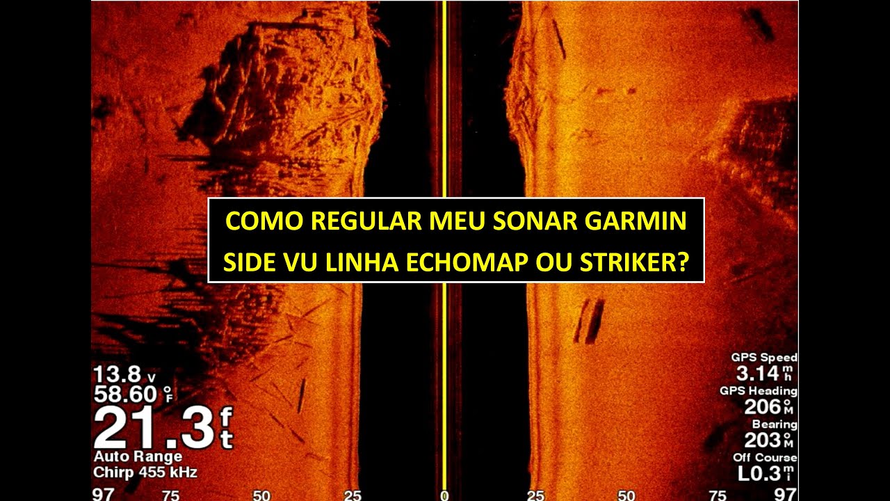 Como regular o sonar Garmin SV da linha Striker, Echomap ou Gpsmap.
