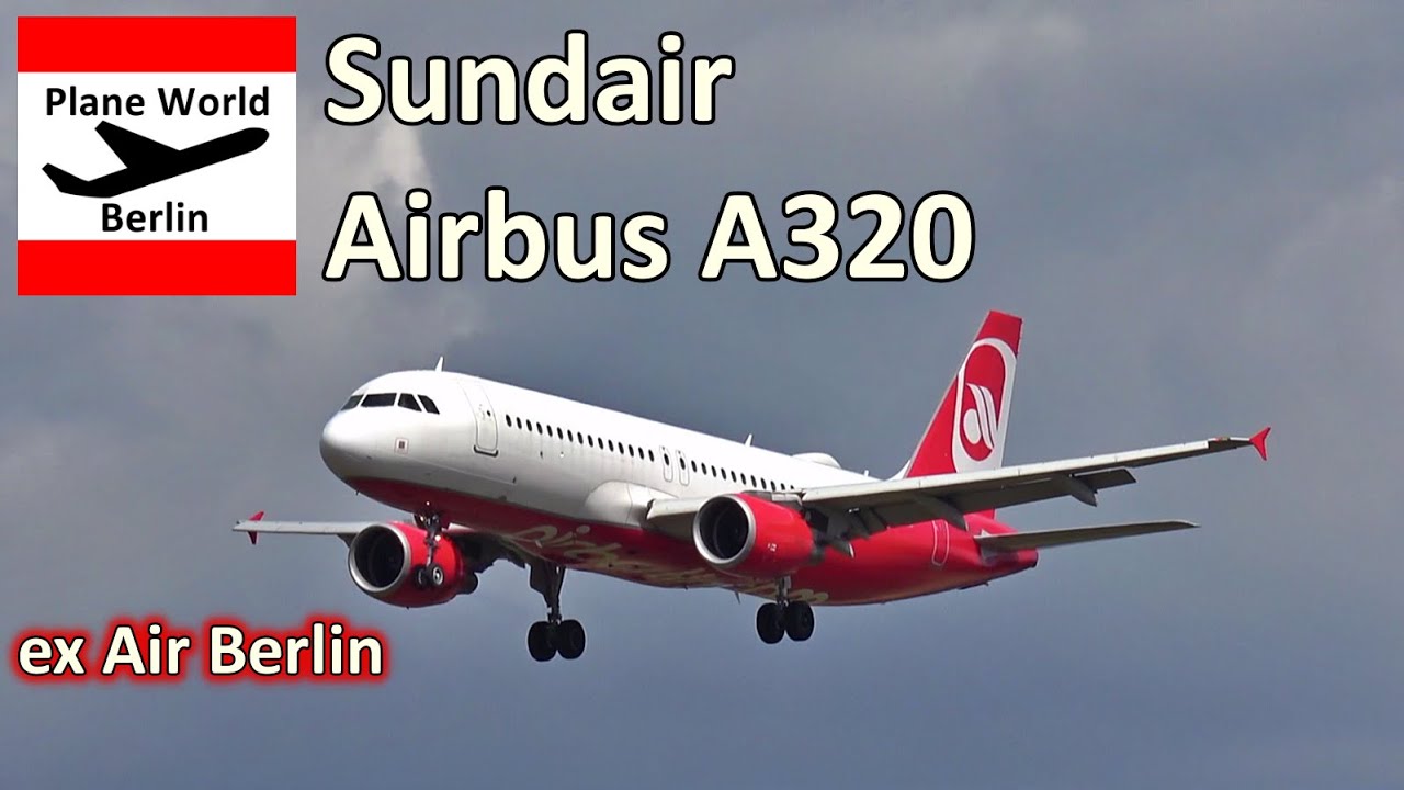 Sundair Airbus A320 (ex Air Berlin) *D-ASGK* landing at Berlin Brandenburg Airport