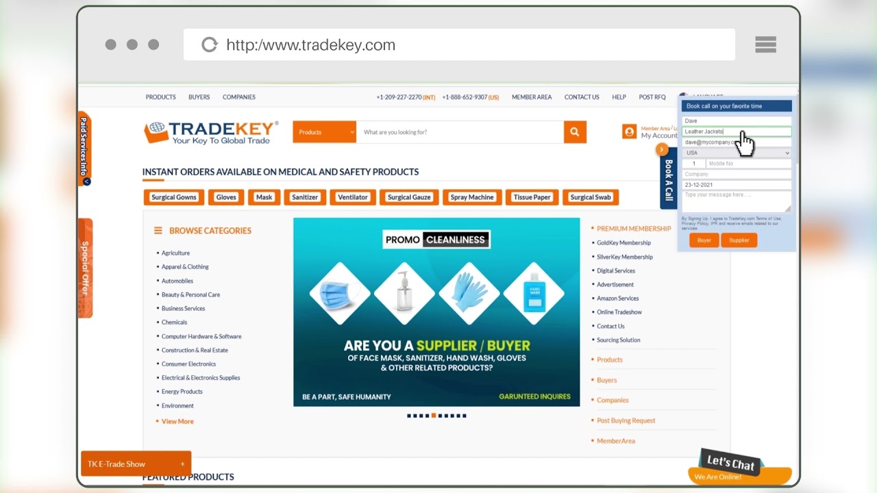 Learn How to Book A Call Easily On Tradekey.com?