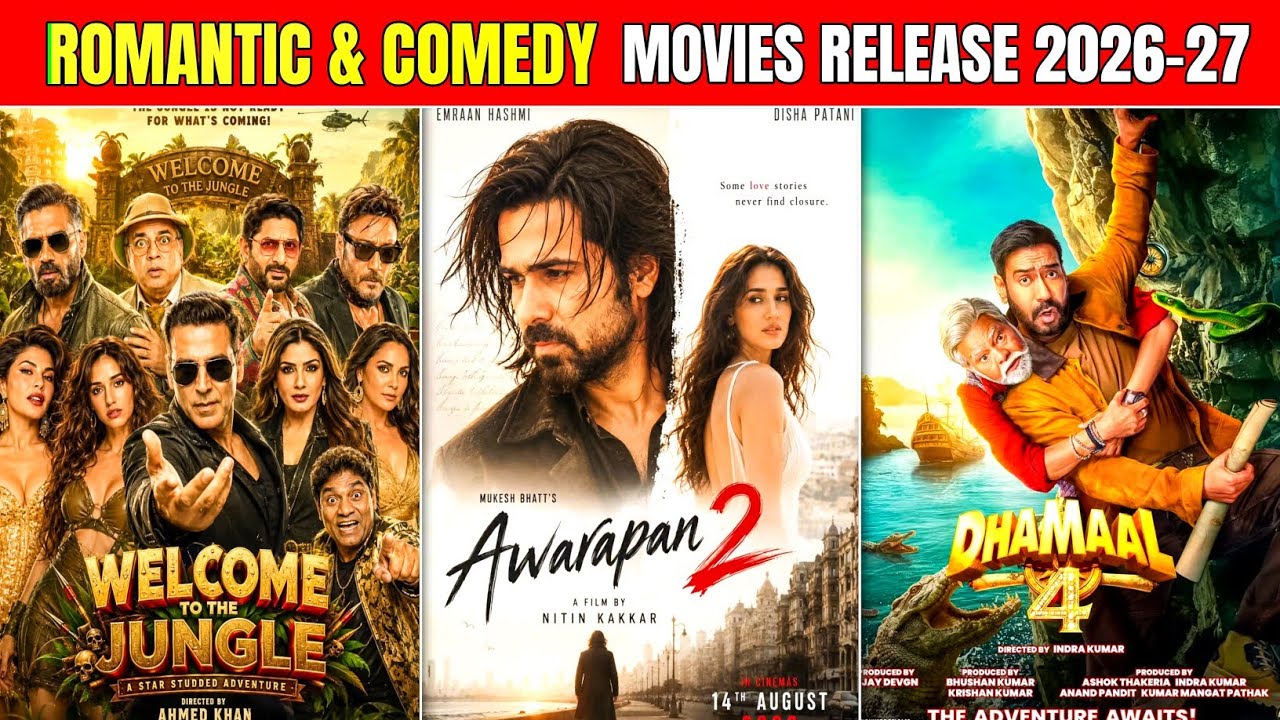 Top 10 Upcoming Comedy & Romantic Movies 2026-27 | Dhamaal 4, Hera feri 3, Awarapan 2
