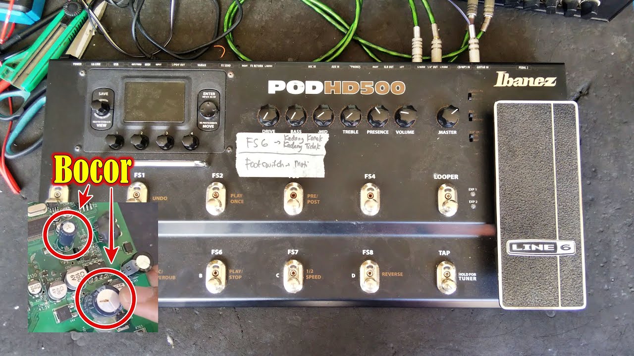 Servis Effect POD HD 500 Rusak Foot Switch dan Pedal Tidak Berfungsi