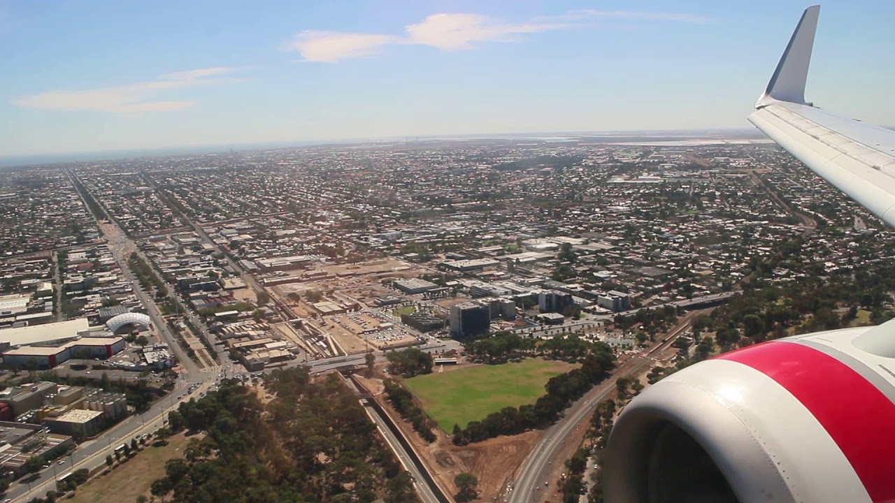 Virgin Australia B737-800WL Landing at Adelaide Airport