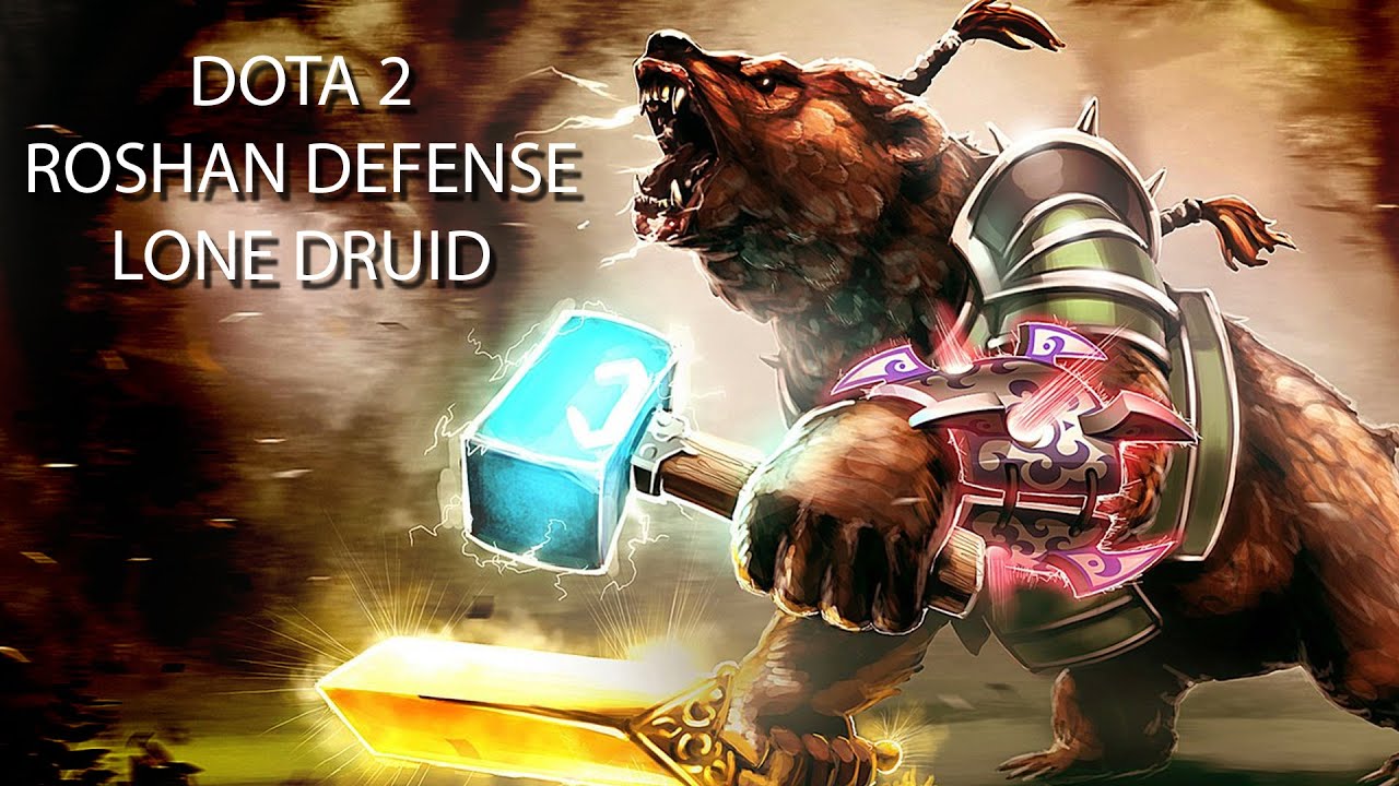 Roshan Defense - Lone Druid Imba
