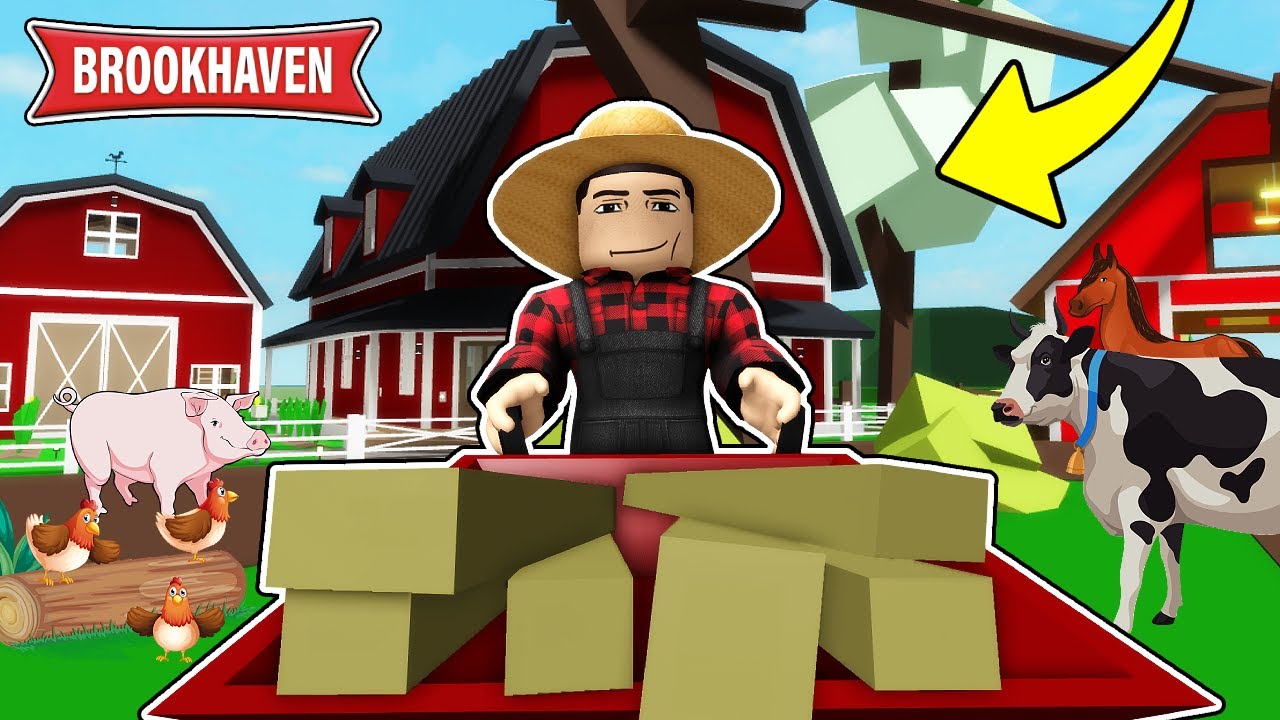 ZOSTAŁEM ROLNIKIEM NA BROOKHAVEN! 👨🏻‍🌾🚜🐓🐷