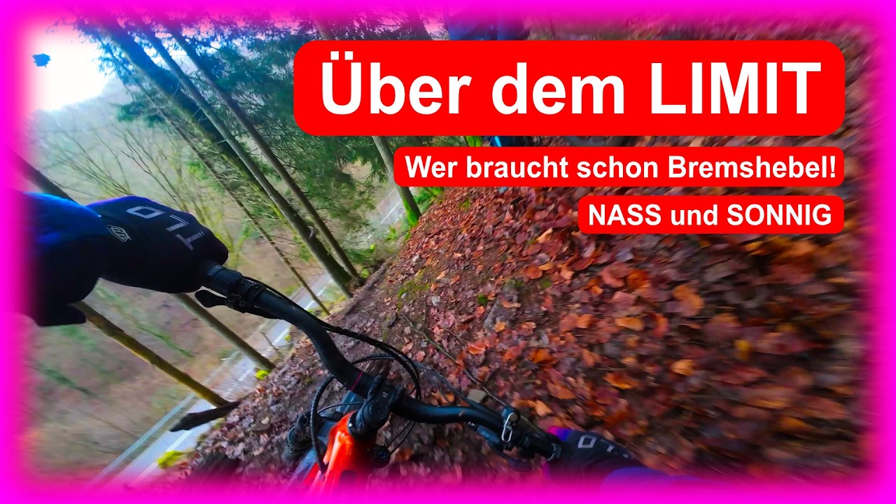 Enduro Runde im Bergischen Land -  Überm Limit auf neuem Trail - Der Bremshebel musste dran glauben!