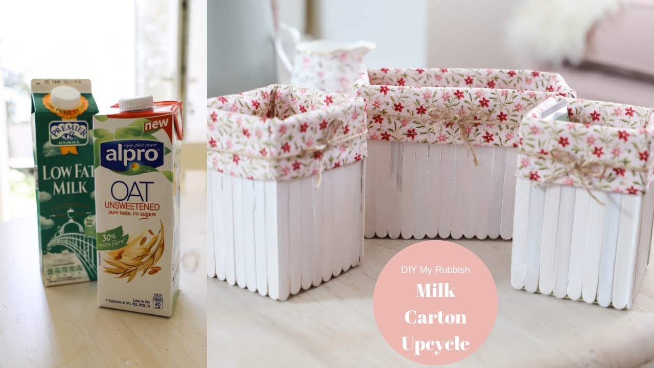 How To Recycle A Milk Carton Into A Basket, DIY My Rubbish!