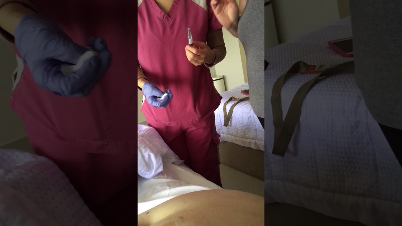 A LIGHTER ME HOTEL NURSE SHOWING MOM HOW TO GIVE ME A BLOOD THINNER SHOT 