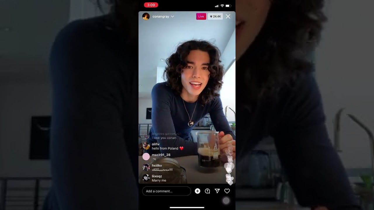 conan gray Instagram live 23/01/22