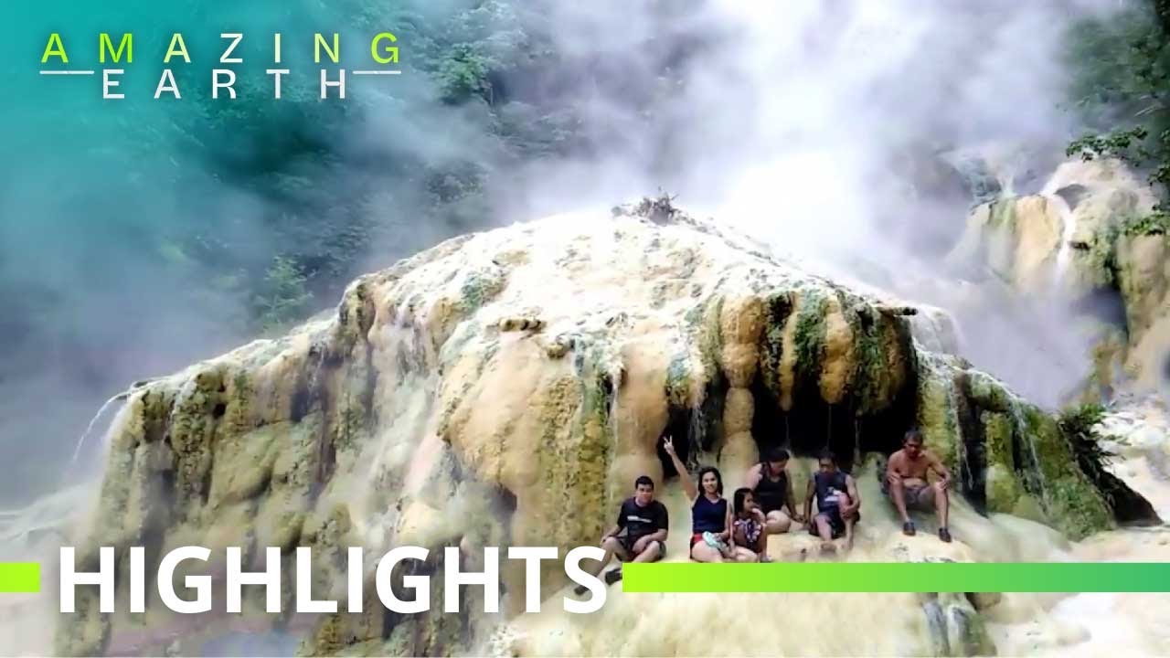 Amazing Earth: Come and visit BILAWA MAINIT HOT WATERFALL in Davao De Oro!