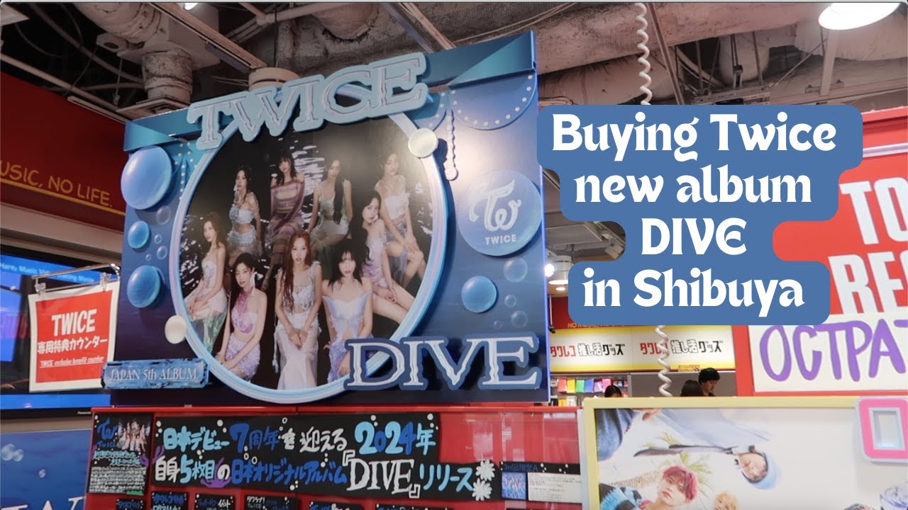 Buying Twice DIVE Albums in Tower Records Shibuya | ONCE Vlog