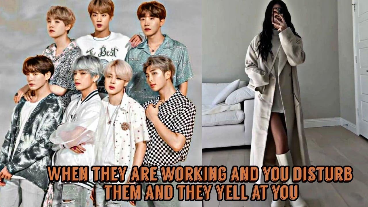 BTS REACTION' When they are working and you disturb them and they yell at you
