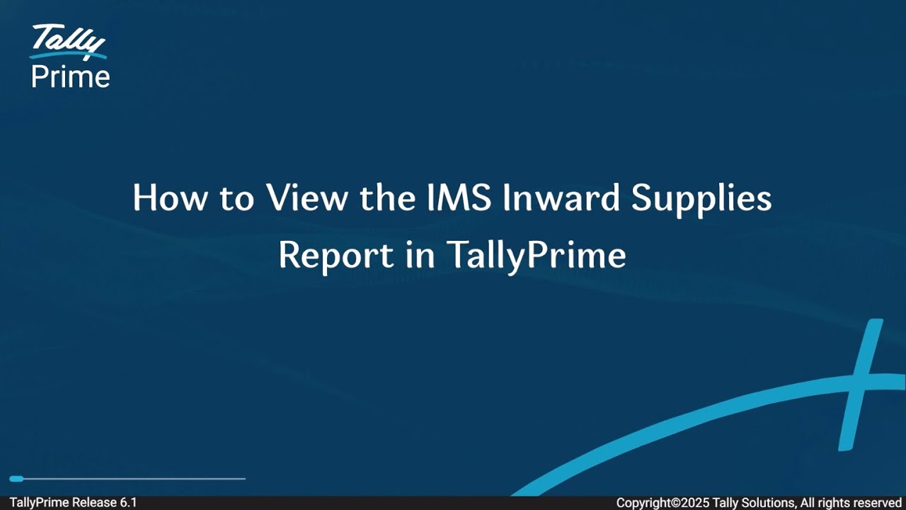 How to View the IMS Inward Supplies Report in TallyPrime | TallyHelp