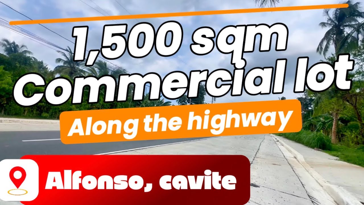 V1136-26 Commercial-residential lot near tagaytay 1,500 sqm clean title along 4 lane highway