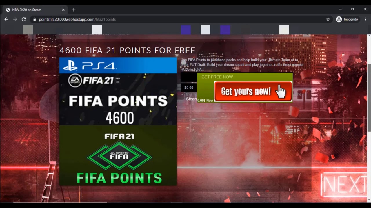 Fifa 21 : Get Free 4600 Fifa 21 Points Only On (PS4)
