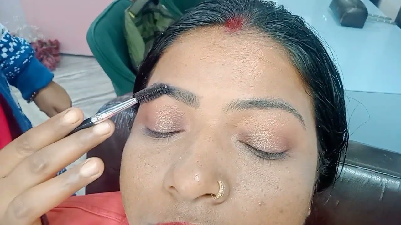 Eye makeup practice.