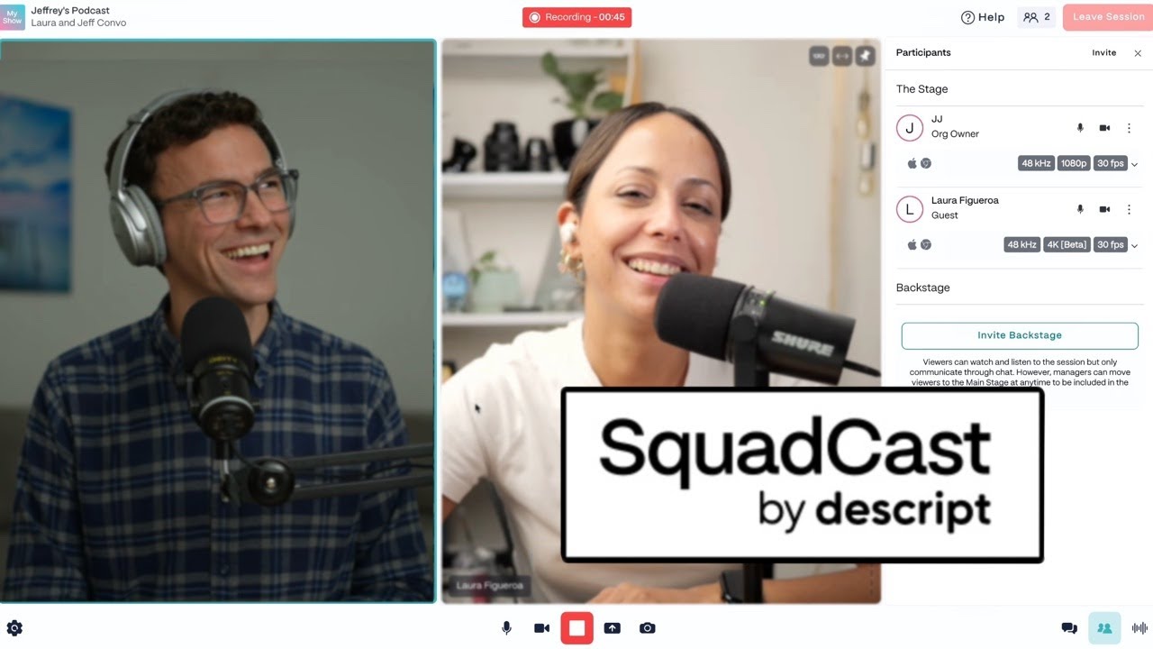 SquadCast от Descript: Учебное пособие для начинающих 2024
