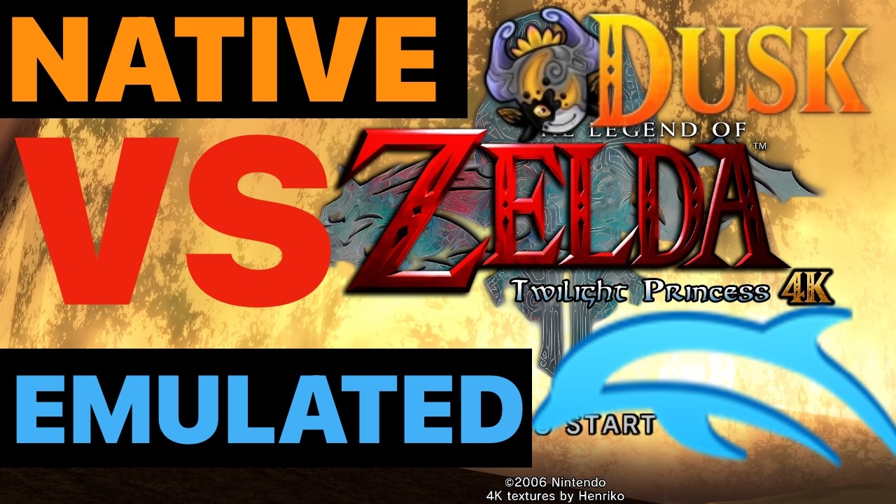 Twilight Princess PC Port Vs Dolphin Emulator (Title Screen Comparison MacOS)
