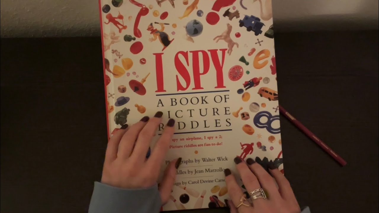 ASMR ~ Looking at I SPY books! Tapping, Semi-Inaudible Whispers
