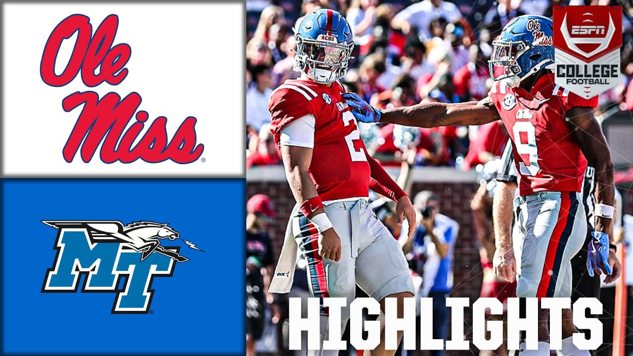 Ole Miss Rebels vs. Middle Tennessee State Blue Raiders | Full Game Highlights | ESPN CFB