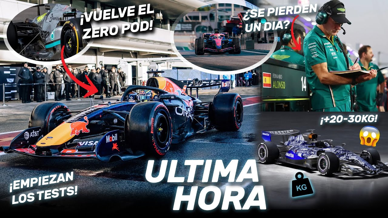 ¡¡PRIMEROS PROBLEMAS en los TEST!! - ASTON MARTIN en DIFICULTADES, el MASIVO SOBREPESO de WILLIAMS